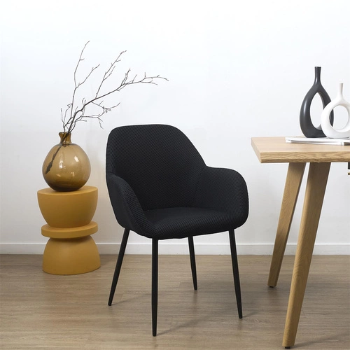 Čalouněná židle Lavia černá Intesi do jídelny a obývacího pokoje moderní s područkami