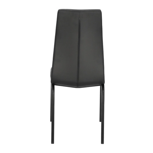 Čalouněná jídelní židle z ekokůže Asama Actona černá, moderní na kovových nohách