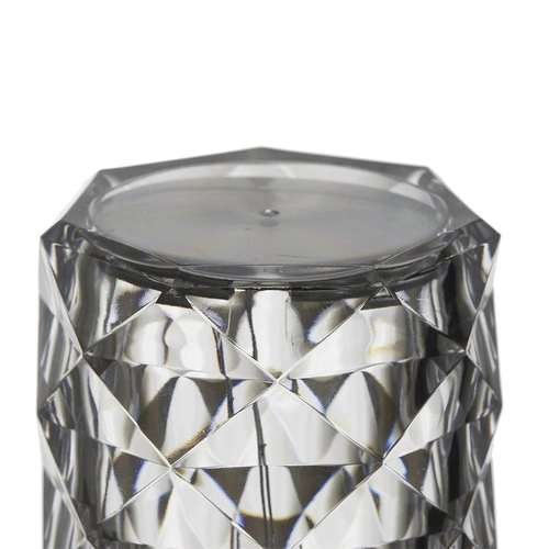 LED noční lampička Crystal Intesi glamour s dálkovým ovládáním 12 barev do ložnice a obýváku 21,5 cm