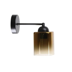 Nástěnná lampa Serena černá 1x40 E27 zlaté stínidlo