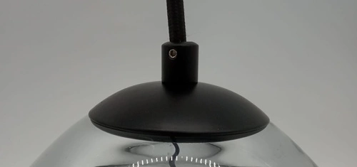 Závěsné svítidlo koule Victory Glow M skleněné stříbrné nastavitelné do obývacího pokoje 30 cm