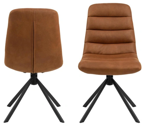 Otočná čalouněná jídelní židle Milford Actona hnědá