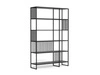 Loftový regál na knihy Strington černý kovový 120 cm Actona