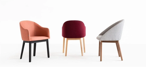 Čalouněná jídelní židle s područkami Fameg POP buková na míru