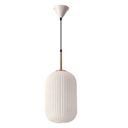 Závěsná lampa CRESTO bílá+zlatá 1x40W E27 difuzor bílý