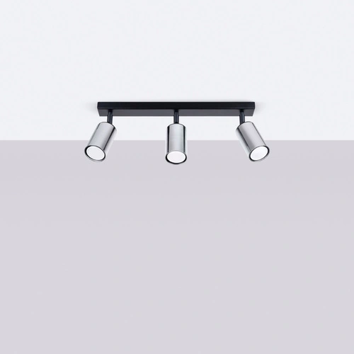 Stropní svítidlo WINX 3 černý chrom moderní ocelové do obýváku a ložnice SOLLUX