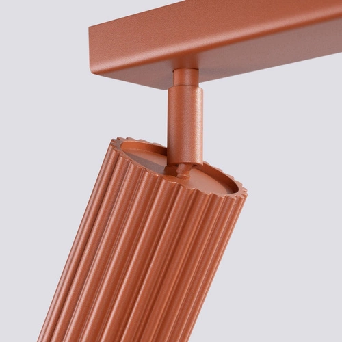 Stropní svítidlo KARBON 4L červené minimalistické do obýváku s otočným stínidlem 81 cm