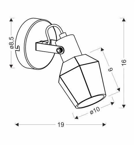Nástěnná lampa Randi moderní černá s kouřovým sklem do obýváku a ložnice Candellux