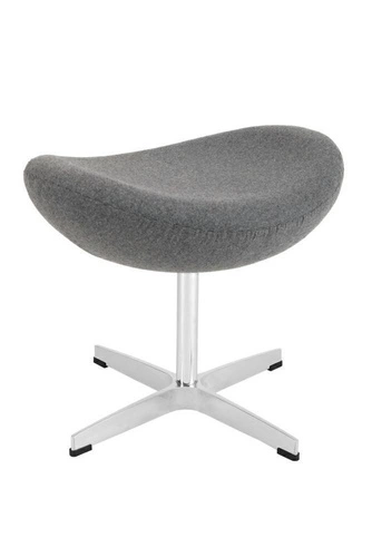 Čalouněný taburet Jajo kašmír inspirovaný Egg šedý moderní do obýváku D2.DESIGN