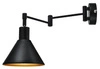 pr.Kodaňská nástěnná lampa 1x40W E14 černá odek zlatá