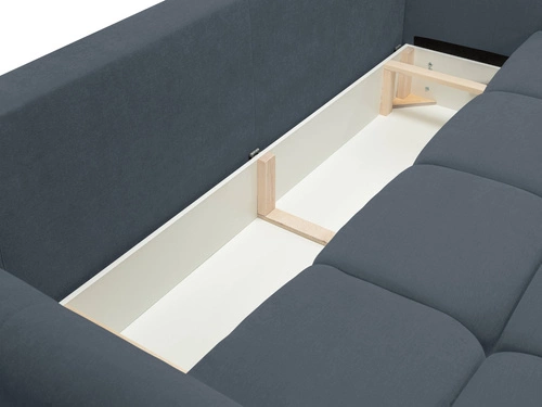 Rozkládací pohovka Bode 3místná s funkcí spaní do obýváku skandinávská modrá