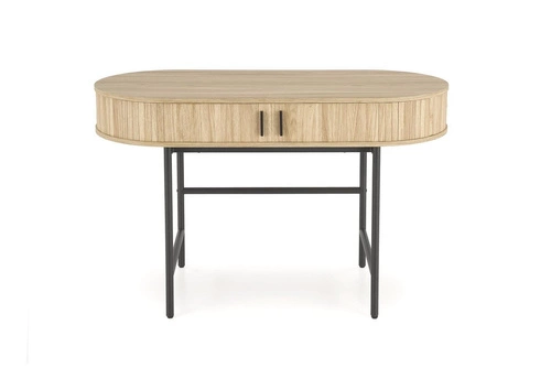 Psací stůl Bahli skandinávský moderní 120 cm přírodní s černými nohami Intesi