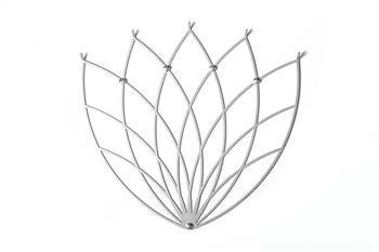 Moderní nástěnný věšák Lotos POLYHEDRA bílý kovový do předsíně nebo ložnice