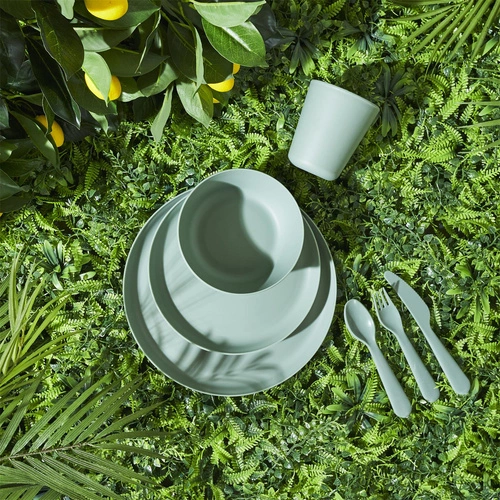 Intesi moderní pikniková sada příborů z plastu pro 4 osoby, 12 dílů, vhodné do myčky