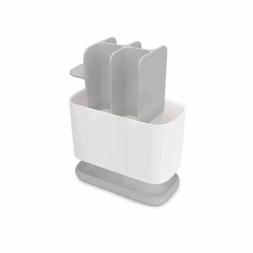 Joseph Joseph JJ bílý plastový kelímek na zubní kartáčky do koupelny