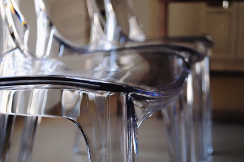 Průhledná jídelní a zahradní židle SCAB Design moderní stohovatelná z plastu