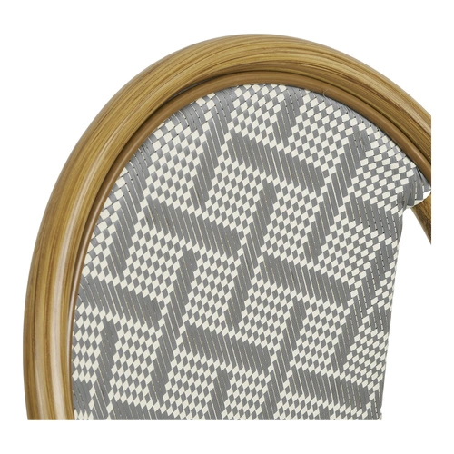 Boho jídelní a kuchyňská židle Lauria kovová bílo‑šedá