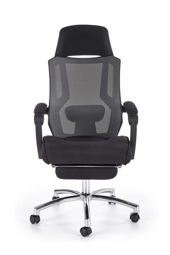 Ergonomická kancelářská židle Mande černá s podnožkou a síťovaným opěradlem do kanceláře