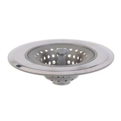 Kuchyňské sítko do dřezu Intesi šedé silikonové a nerezové moderní 11 cm