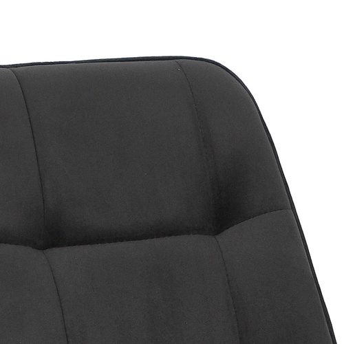 Čalouněná sametová židle PLAID černá do jídelny a obýváku na kovových nohách Intesi