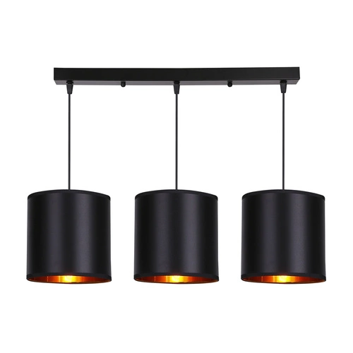 Candida závěsná lampa černá 3x40W E27 stínidlo černé