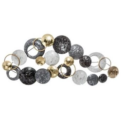 Kovová nástěnná dekorace Lali 90 cm zlatá glamour ozdoba na stěnu do obýváku a jídelny