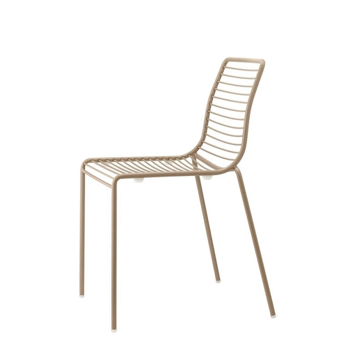 Kovová zahradní židle Summer šedá moderní stohovatelná na zahradu a terasu SCAB Design