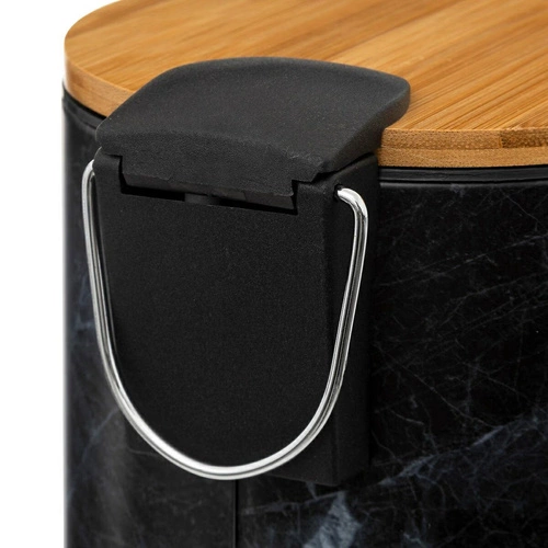 Koš na odpadky Léa černý mramor 3l s pedálem do koupelny a kuchyně 5five simply smart