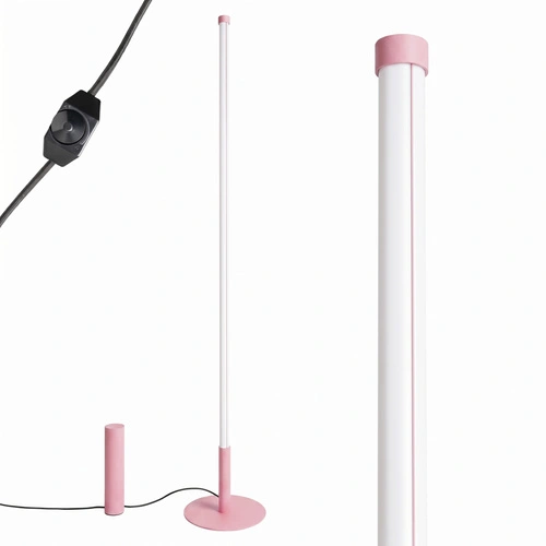 TRANG moderní stojací LED lampa do obývacího pokoje růžová 4000K