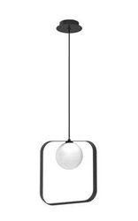 Závěsné svítidlo Tula černé moderní kovové jednoramenné do obýváku nebo nad stůl