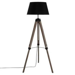 Stojací lampa Runo trojnožka černá dřevěná do obýváku a ložnice Atmosphera 145 cm