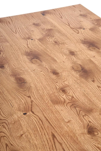 Rozkládací jídelní stůl Sarus moderní dub přírodní černé nohy 126-206x80 cm Intesi