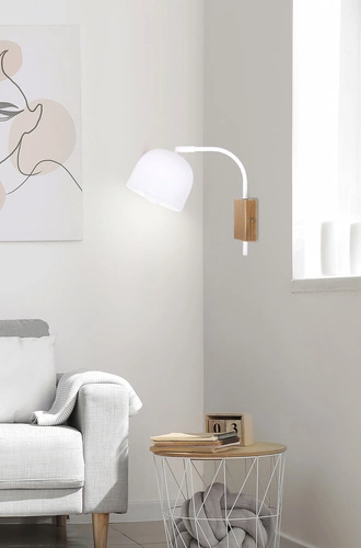 Nástěnné svítidlo Rupi bílé kovové moderní do ložnice a obýváku Candellux Lighting