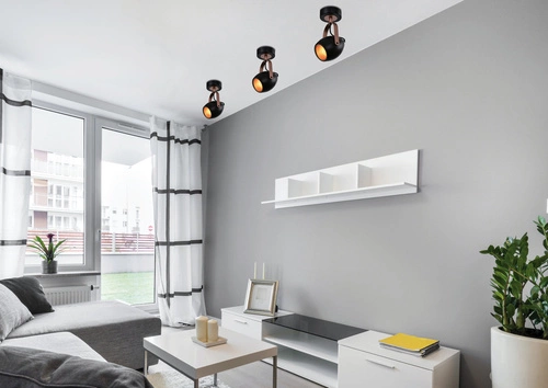 Nástěnné svítidlo Anica lampa černá 1x40W E14 reflektor zlatý