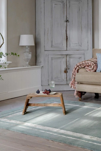 Vlněný mátový koberec do obýváku 250x350 moderní snadno čistitelný Laura Ashley