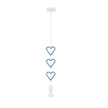 Jednoduchá závěsná lampa hhh 1x20W E27 iq kids blue