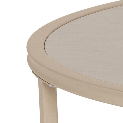 Seaford kulatý konferenční stolek šedý moderní kovový 80 cm