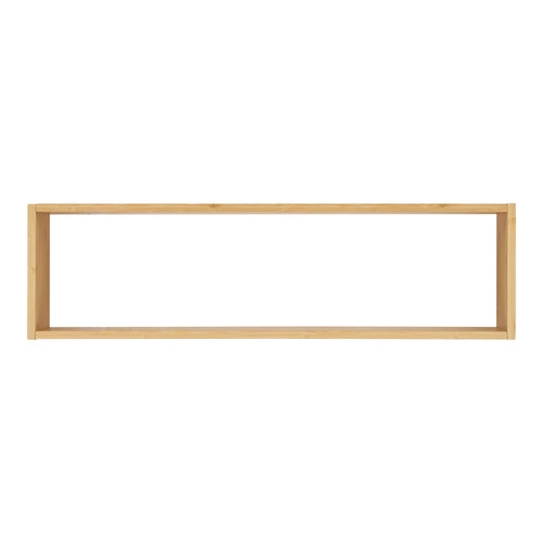 Bambusová nástěnná police Ember 70 cm na knihy a dekorace do obýváku Intesi