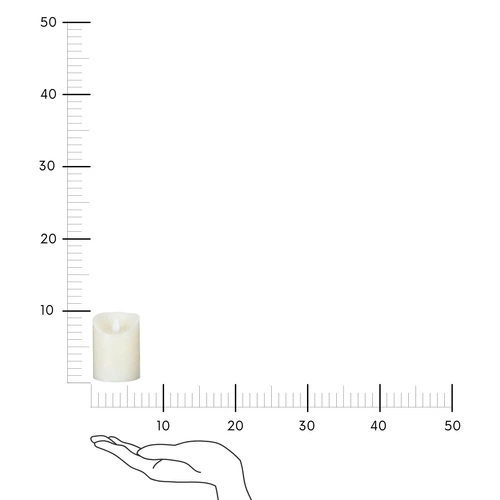 Rustikální LED svíčka Atmosphera 10 cm béžová na dekoraci obýváku nebo ložnice