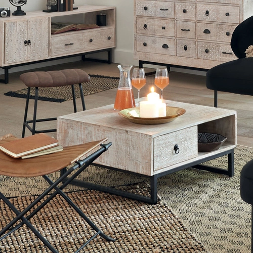 Konferenční stolek Ajay béžový