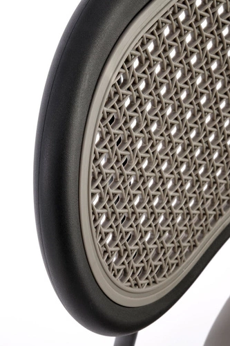 Jídelní židle Lander retro ratanová s šedou ekokůží Intesi do kuchyně a restaurace