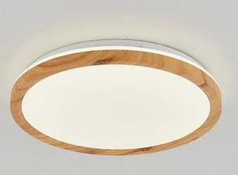 LED stropní svítidlo kulaté Kato 50 cm bílá dřevo skandinávský do obýváku a kuchyně Ledea