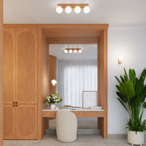 Nástěnná lampa BULBO moderní bílá z přírodního dřeva do obýváku a ložnice SOLLUX LIGHTING