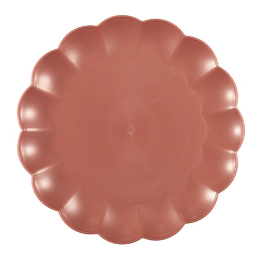 Jídelní talíř Iris Intesi 25,5 cm růžový kulatý plastový do jídelny vhodný do myčky