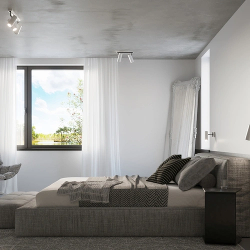 Stropní svítidlo DIREZIONE 2 bílá moderní kovová do obýváku kuchyně nebo ložnice