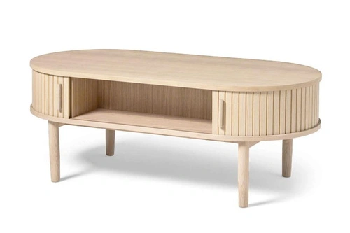 Konferenční stolek Meta 120x60 oválný dubový skandinávský do obýváku