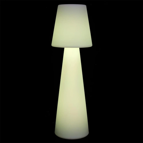 Stojací LED lampa Colorfull 110 cm bílá moderní s dálkovým ovládáním do obýváku i na terasu Intesi