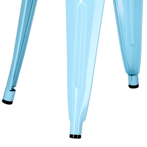 Modrá kovová stolička Paris do kuchyně a obýváku inspirovaná Tolix moderní 46 cm D2.DESIGN