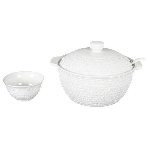 Sada na servírování polévky, lžíce, 6 misek