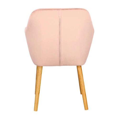 Jídelní židle Emilia Actona sametová růžová s područkami skandinávský glamour